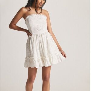 Anthropologie Ruffle Tube Mini Dress